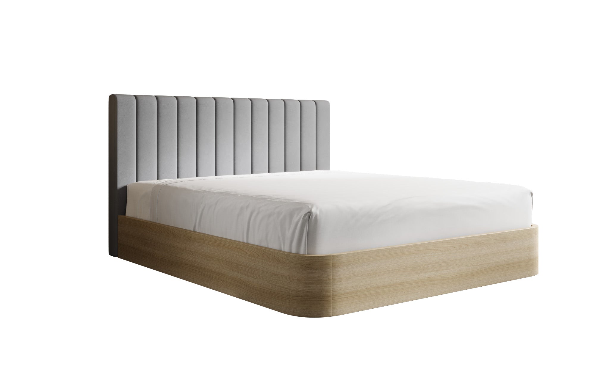 Designer gestoffeerd bed Fiore Linea in Stof met opbergruimte