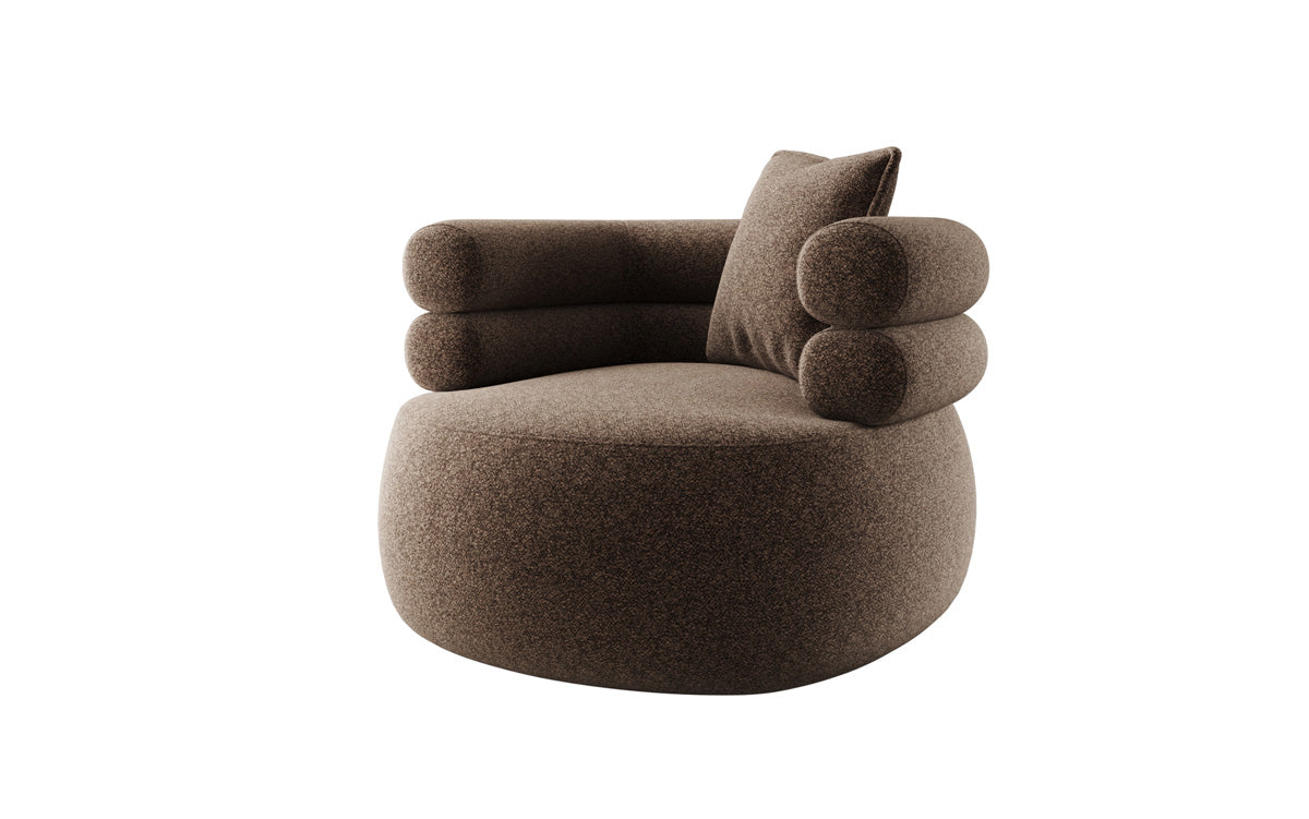 Designer-sofa-fauteuil Lio in structuurstof - 360°-draaifunctie