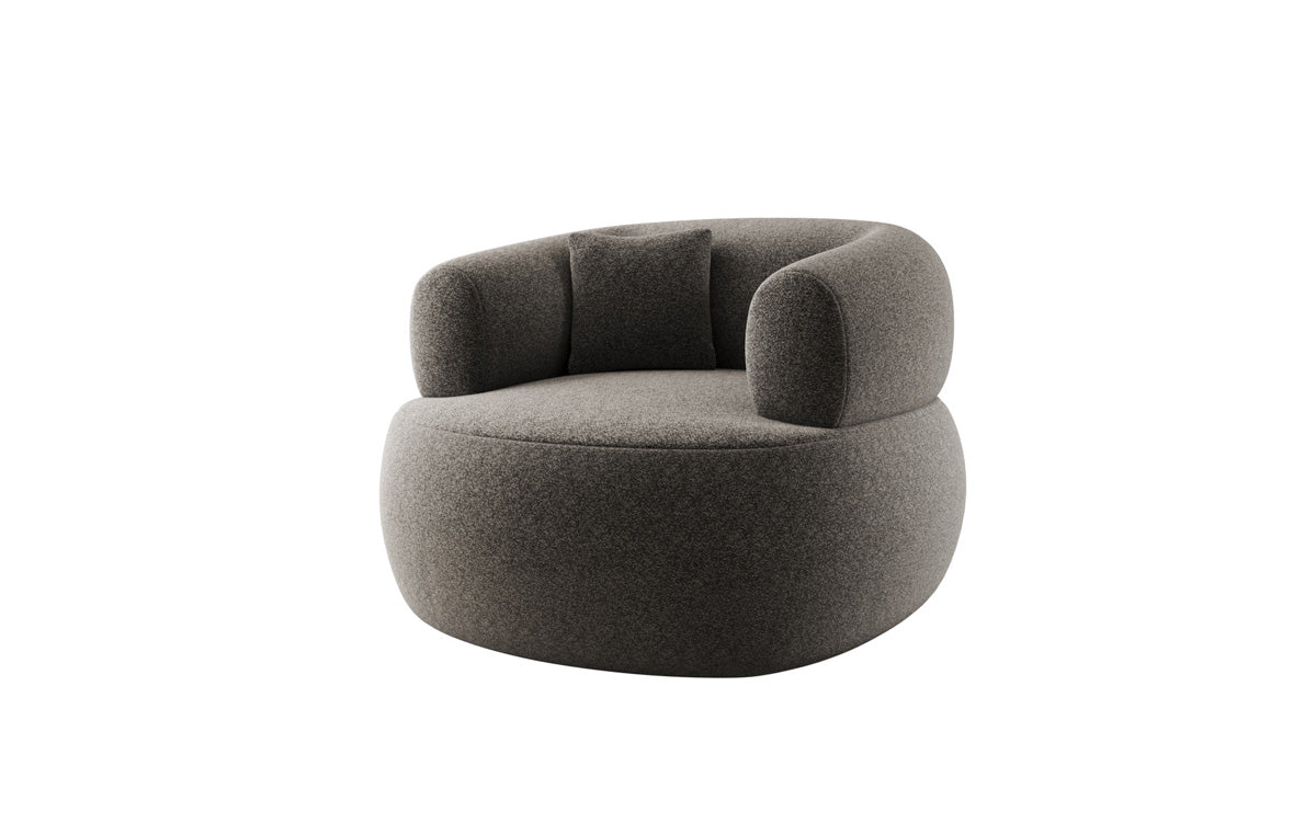 Designer-sofa-fauteuil Bao in structuurstof - 360°-draaifunctie