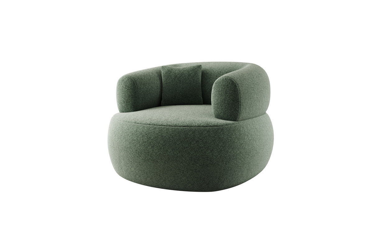 Designer-sofa-fauteuil Bao in structuurstof - 360°-draaifunctie