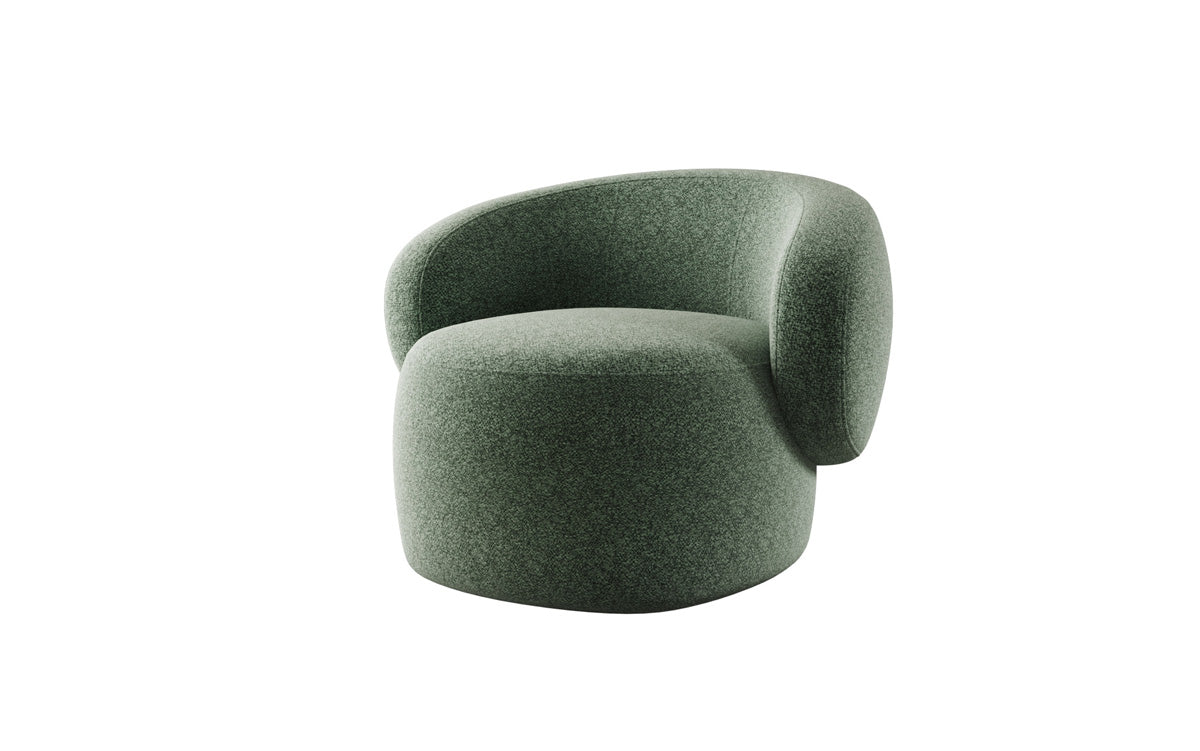 Designer bankfauteuil Kai in structuurstof - 360°-draaifunctie
