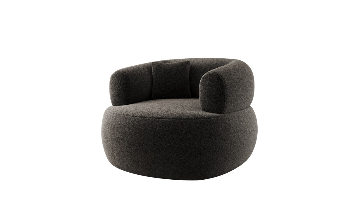Designer-sofa-fauteuil Bao in structuurstof - 360°-draaifunctie