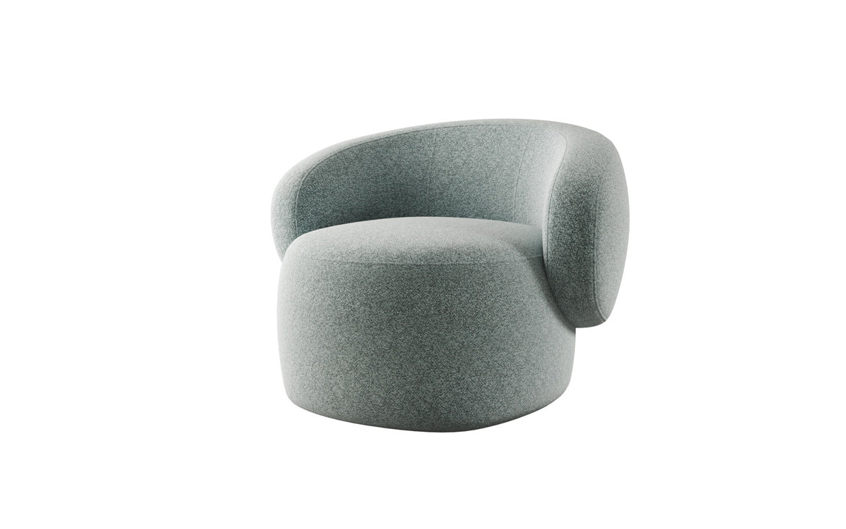 Designer bankfauteuil Kai in structuurstof - 360°-draaifunctie