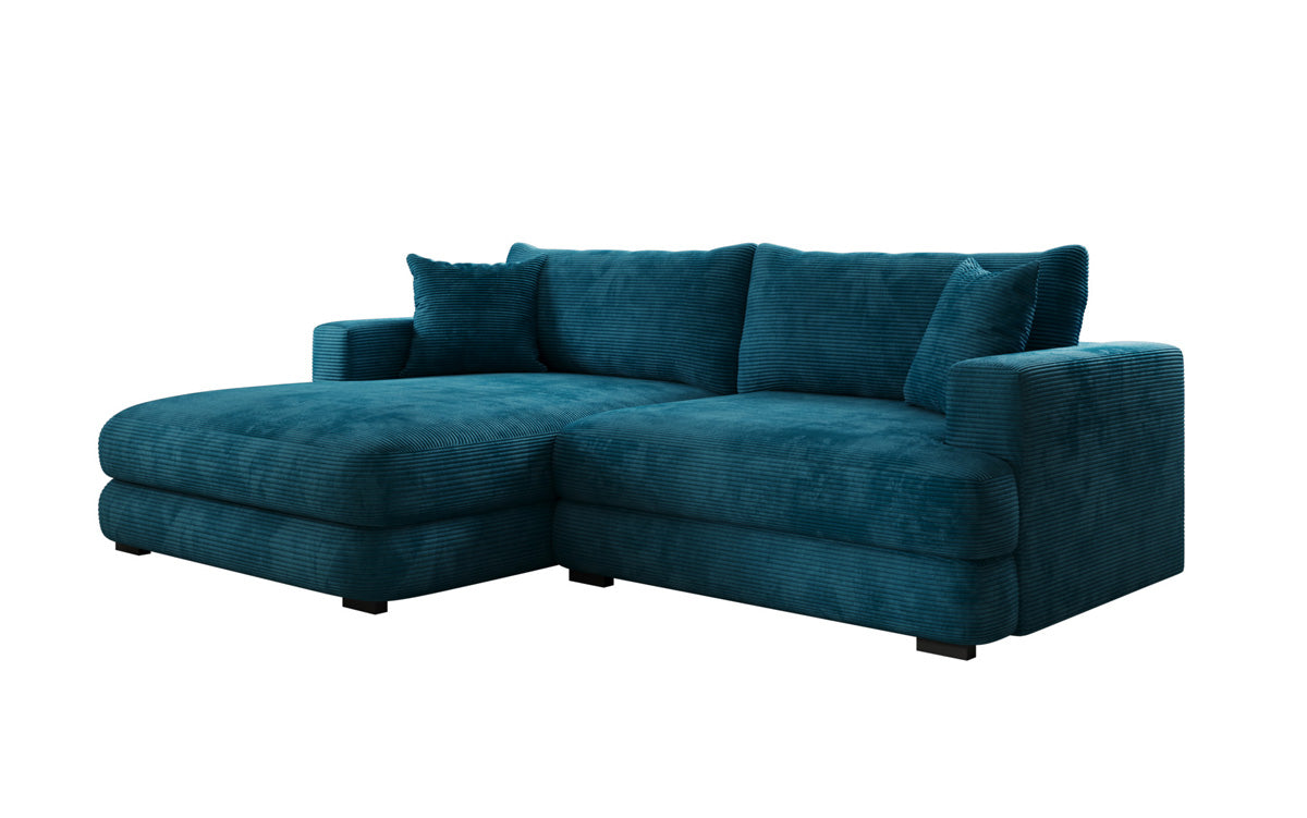 Designer-hoekbank Lima in Ribstof