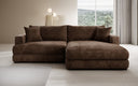 Designer-hoekbank Lima in Ribstof