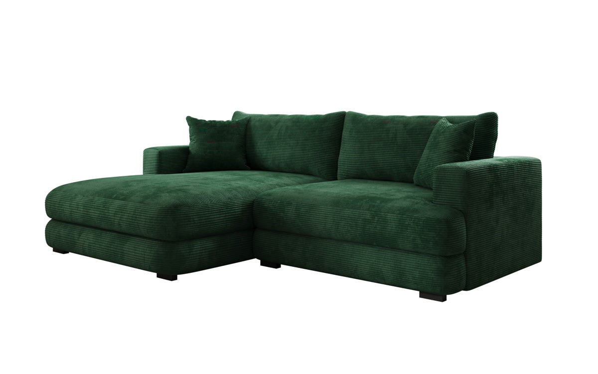 Designer-hoekbank Lima in Ribstof