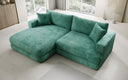Designer-hoekbank Lima in Ribstof