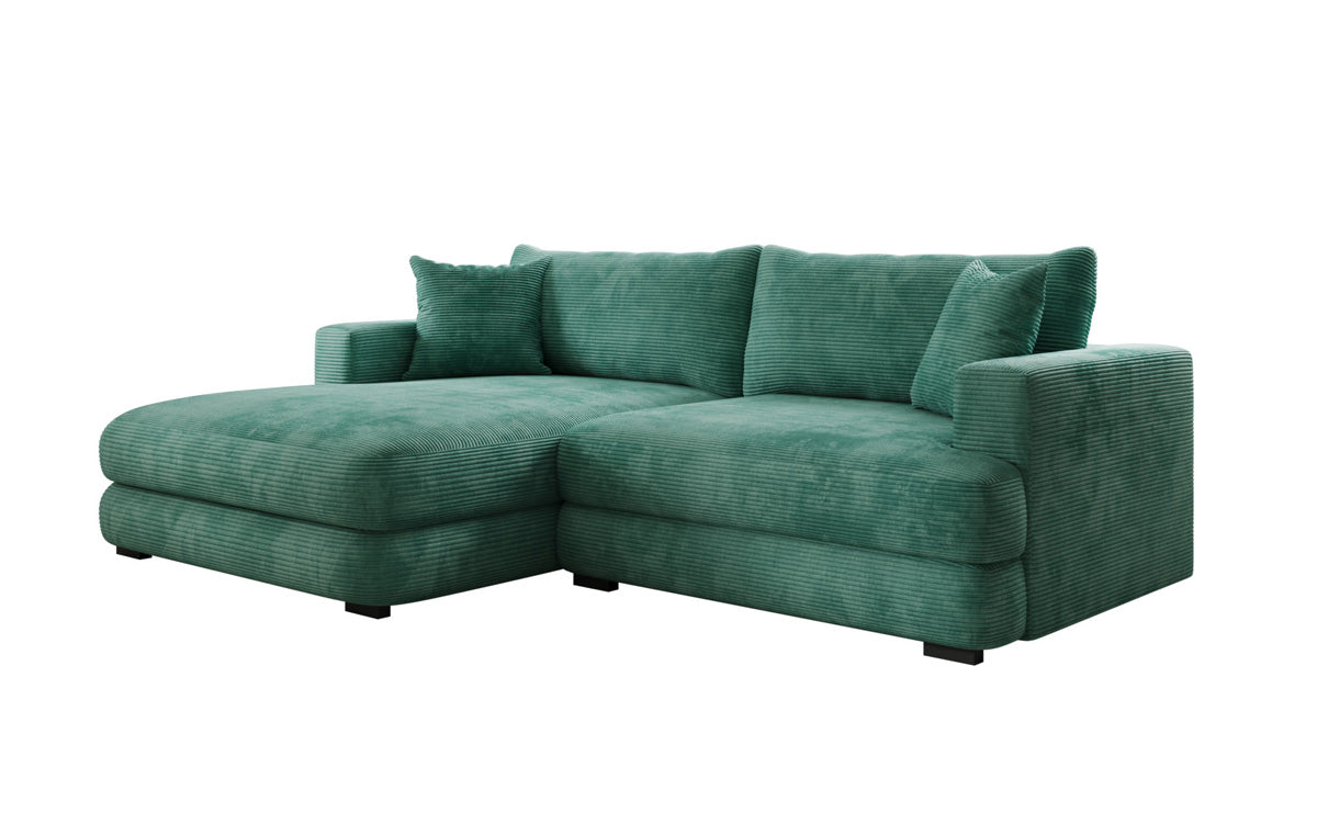 Designer-hoekbank Lima in Ribstof