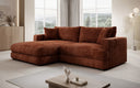 Designer-hoekbank Lima in Ribstof