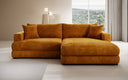 Designer-hoekbank Lima in Ribstof