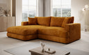 Designer-hoekbank Lima in Ribstof