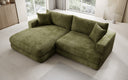 Designer-hoekbank Lima in Ribstof