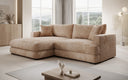 Designer-hoekbank Lima in Ribstof
