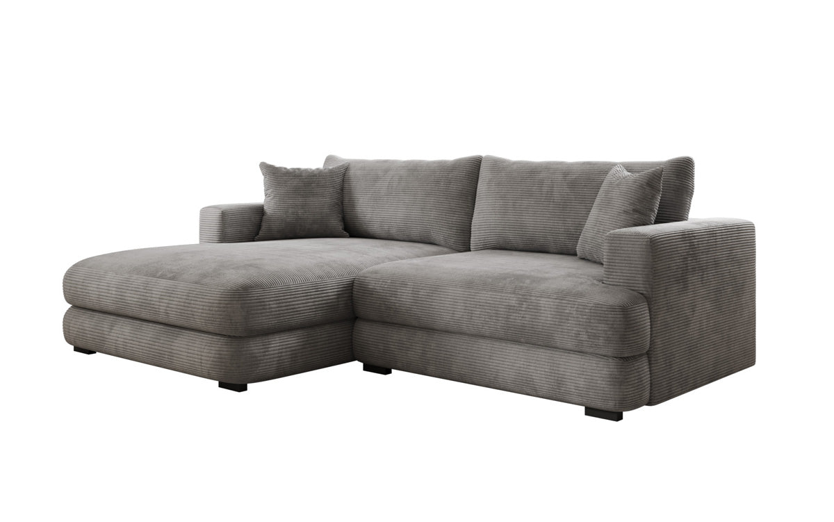 Designer-hoekbank Lima in Ribstof