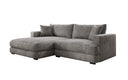 Designer-hoekbank Lima in Ribstof