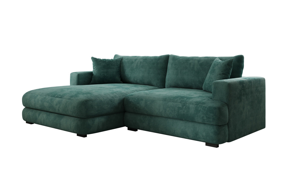 Designer-hoekbank Lima in Ribstof