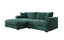Designer-hoekbank Lima in Ribstof