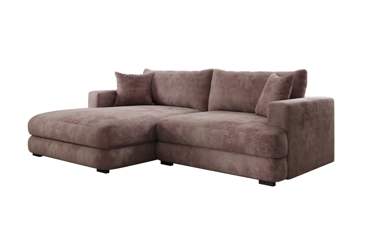 Designer-hoekbank Lima in Ribstof