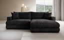 Designer-hoekbank Lima in Ribstof