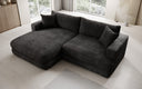 Designer-hoekbank Lima in Ribstof