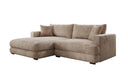Designer-hoekbank Lima in Ribstof