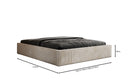 Designer gestoffeerd bed Base met opbergruimte zonder hoofdbord in Ribstof