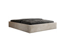 Designer gestoffeerd bed Base met opbergruimte zonder hoofdbord in Ribstof