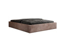 Designer gestoffeerd bed Base met opbergruimte zonder hoofdbord in Ribstof