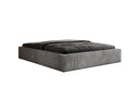 Designer gestoffeerd bed Base met opbergruimte zonder hoofdbord in Ribstof