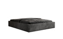 Designer gestoffeerd bed Base met opbergruimte zonder hoofdbord in Ribstof