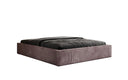Designer gestoffeerd bed Base met opbergruimte zonder hoofdbord in Ribstof