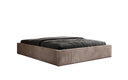 Designer gestoffeerd bed Base met opbergruimte zonder hoofdbord in Ribstof