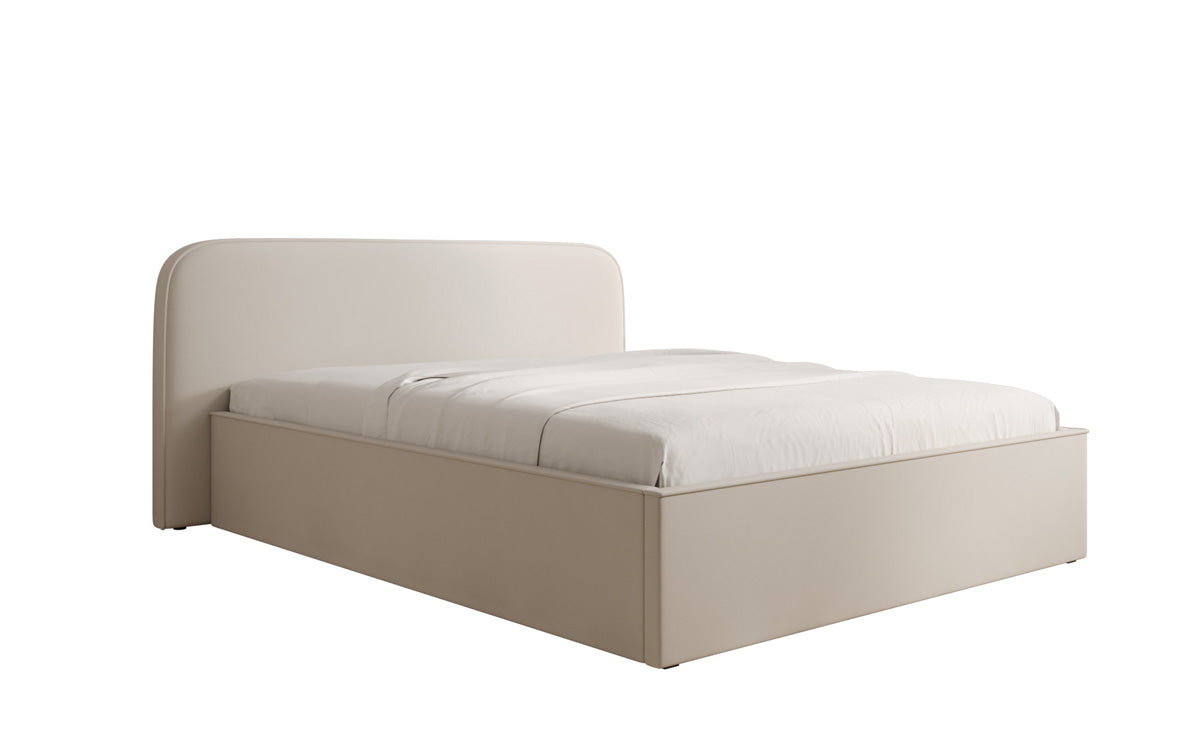 Designer gestoffeerd bed Nola in Stof met opbergruimte