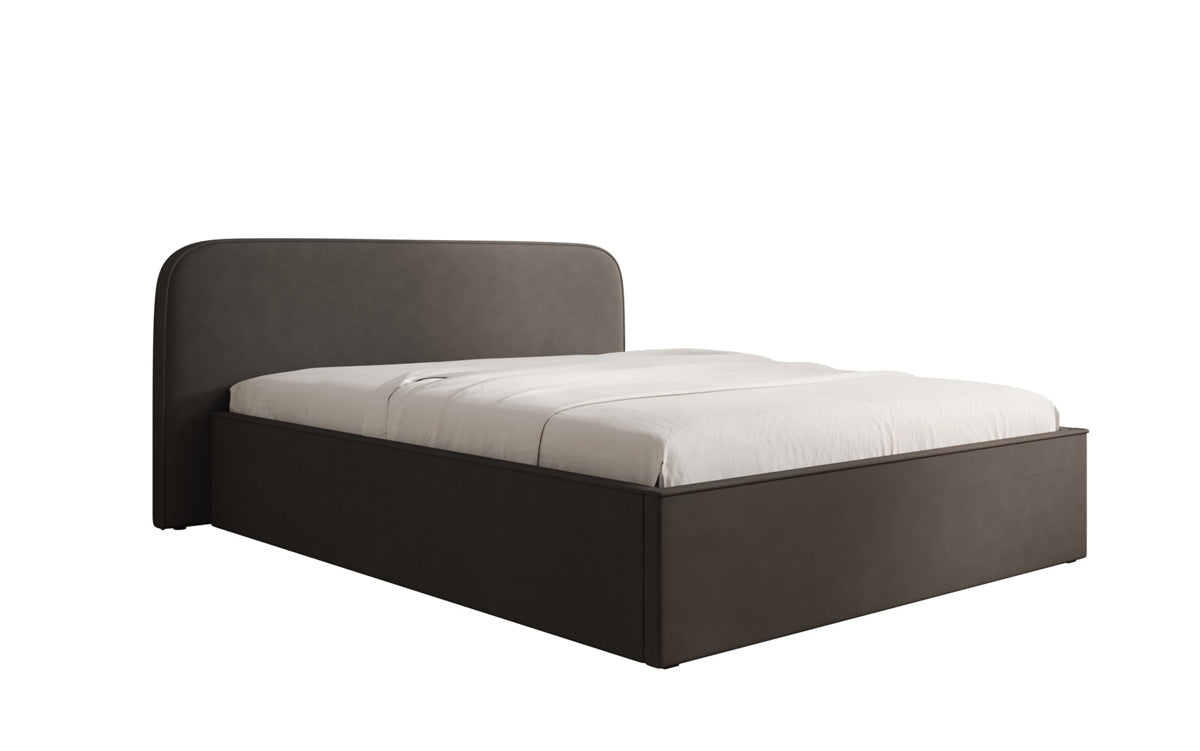 Designer gestoffeerd bed Nola in Stof met opbergruimte