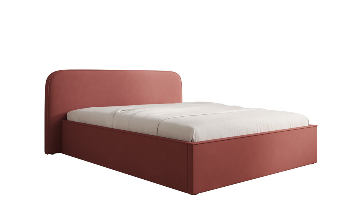 Designer gestoffeerd bed Nola in Stof met opbergruimte