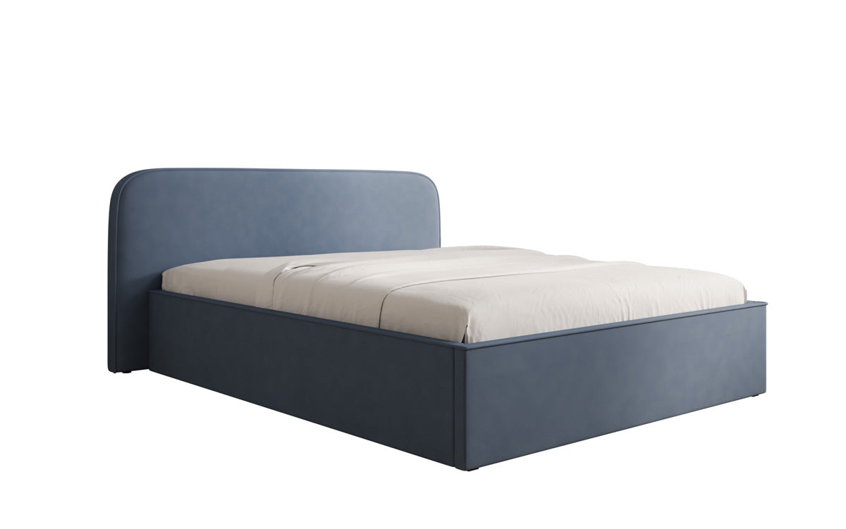 Designer gestoffeerd bed Nola in Stof met opbergruimte