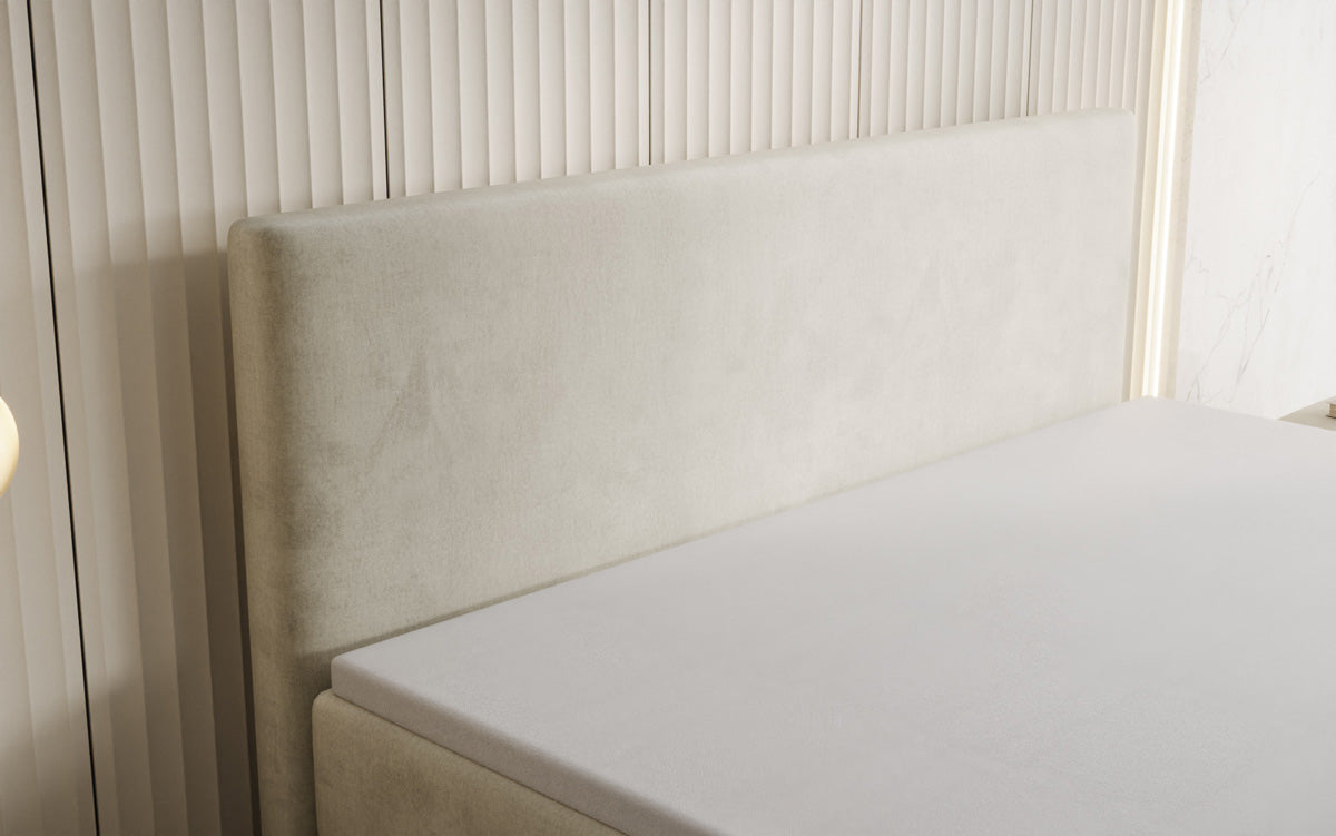 Boxspringbed Kubo King met opbergruimte in Fluweel
