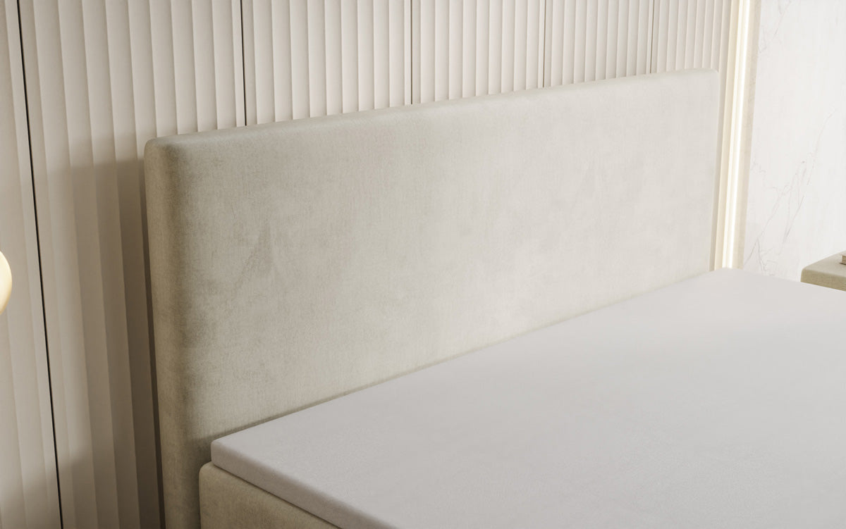 Boxspringbed Kubo met opbergruimte in Fluweel