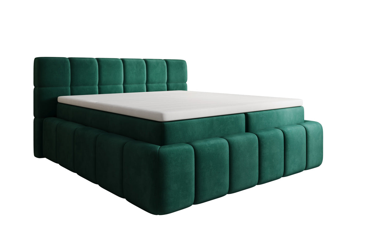 Boxspringbed Bombo met opbergruimte in Fluweel
