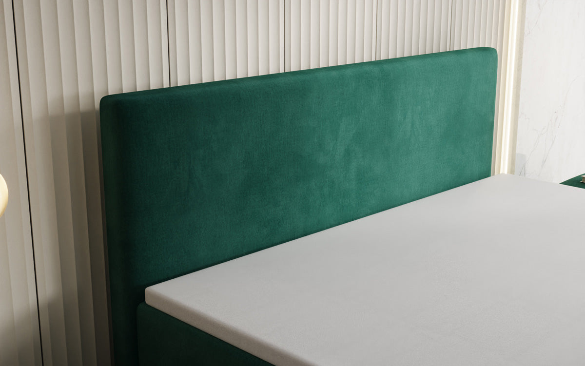 Boxspringbed Kubo King met opbergruimte in Fluweel