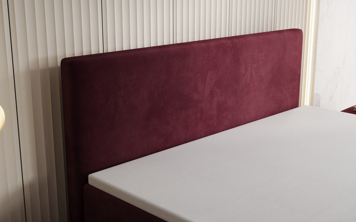 Boxspringbed Kubo King met opbergruimte in Fluweel