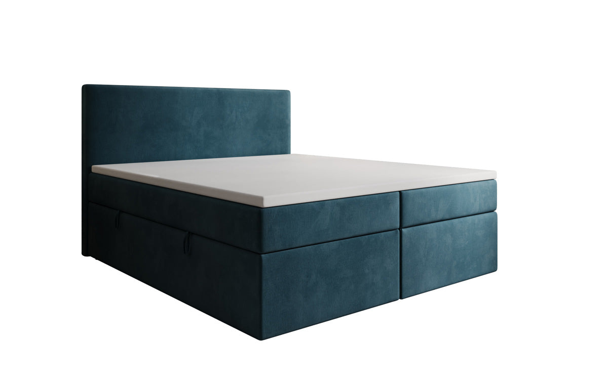 Boxspringbed Kubo met opbergruimte in Fluweel