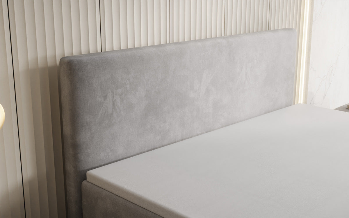Boxspringbed Kubo King met opbergruimte in Fluweel