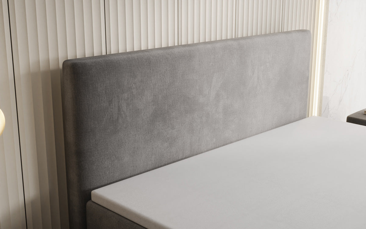 Boxspringbed Kubo met opbergruimte in Fluweel