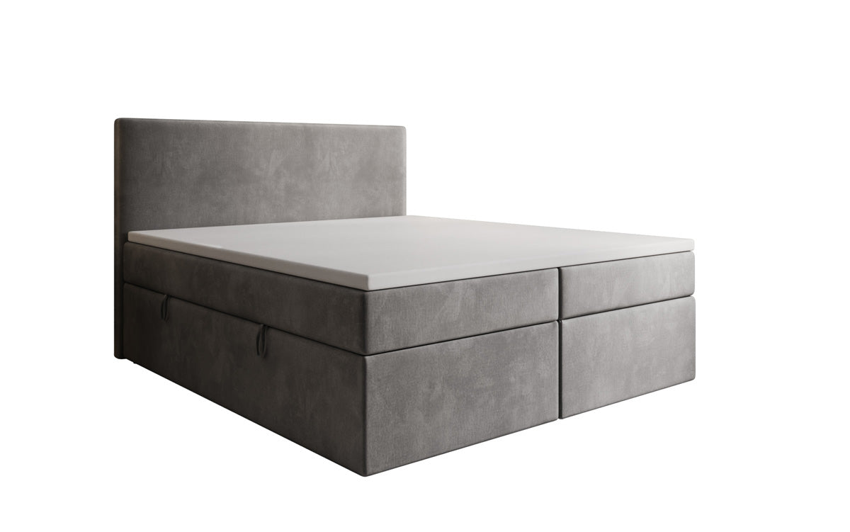 Boxspringbed Kubo met opbergruimte in Fluweel