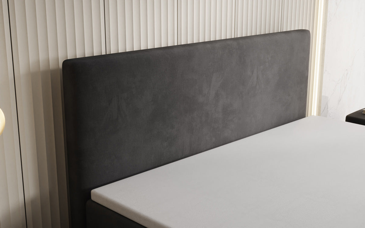Boxspringbed Kubo met opbergruimte in Fluweel