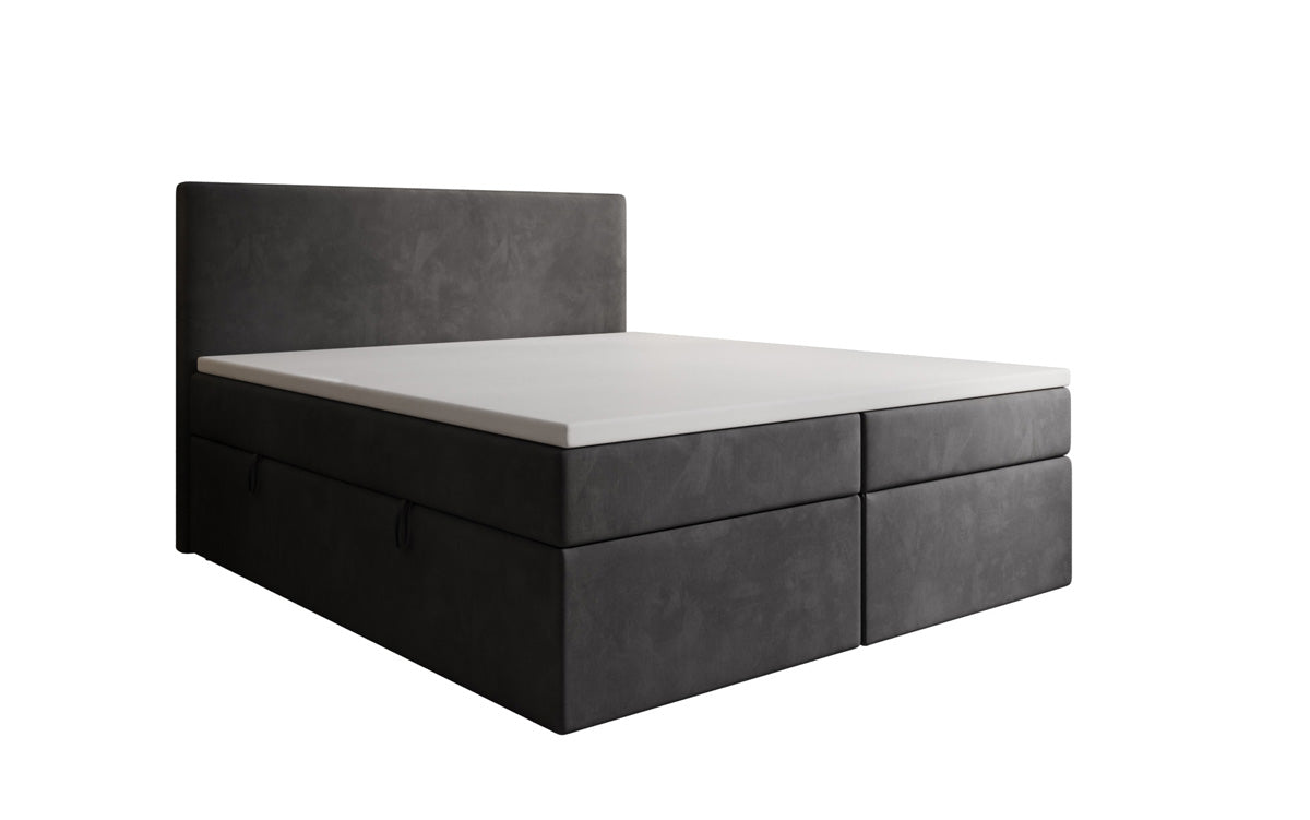 Boxspringbed Kubo met opbergruimte in Fluweel