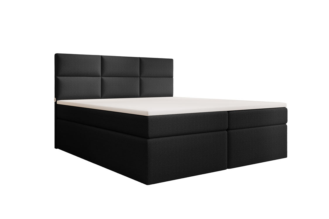 Boxspringbed Carito Bouclé met USB en opbergruimte