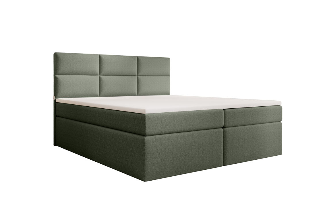 Boxspringbed Carito Bouclé met USB en opbergruimte