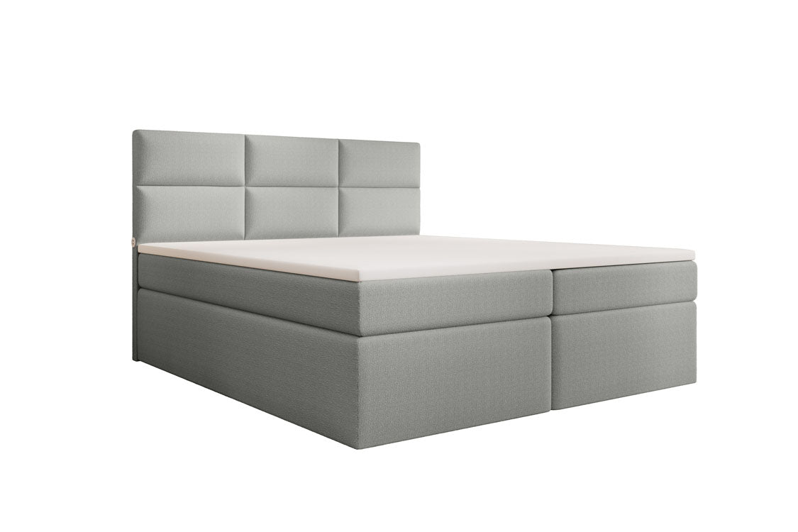 Boxspringbed Carito Bouclé met USB en opbergruimte